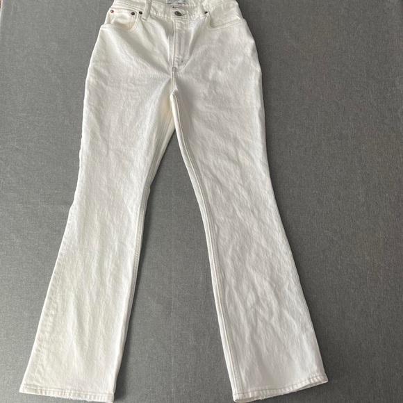 Abercrombie Cream Denim Flare Jeans - Picture 6 of 6